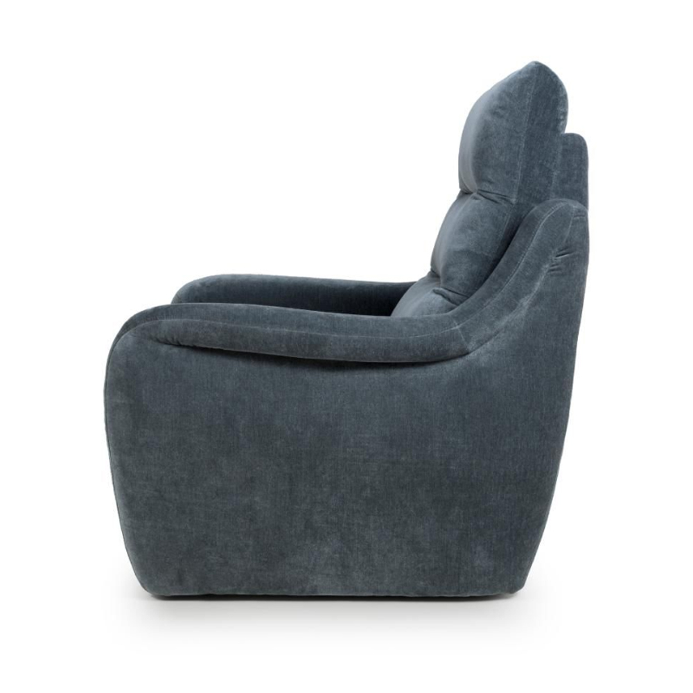 Arcata Fabric Electric Recliner 1 Seater Sofa In Dusk