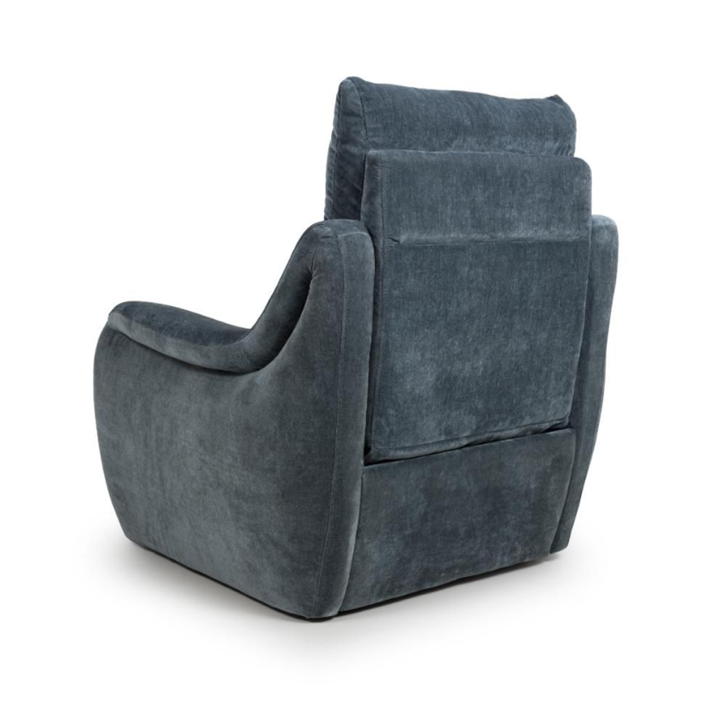 Arcata Fabric Electric Recliner 1 Seater Sofa In Dusk