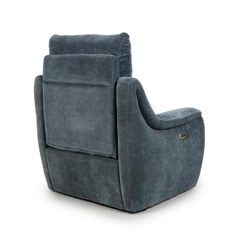 Arcata Fabric Electric Recliner 1 Seater Sofa In Dusk