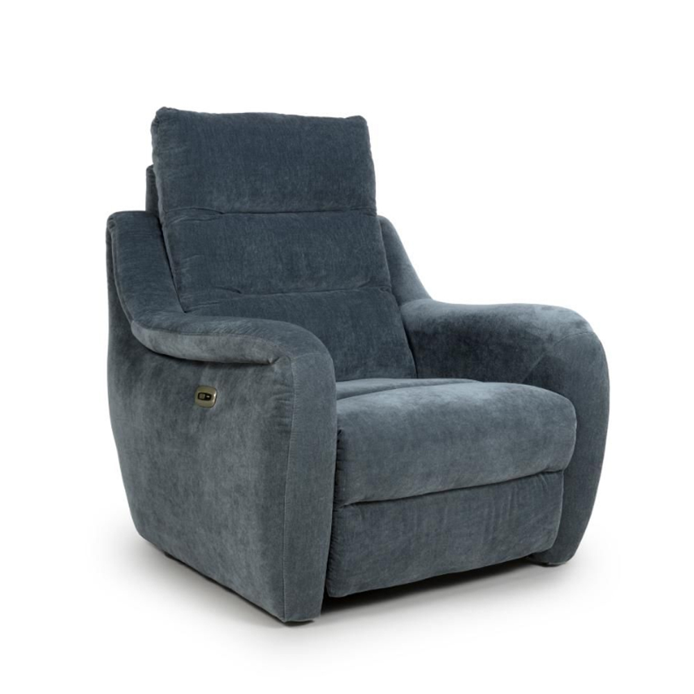 Arcata Fabric Electric Recliner 1 Seater Sofa In Dusk