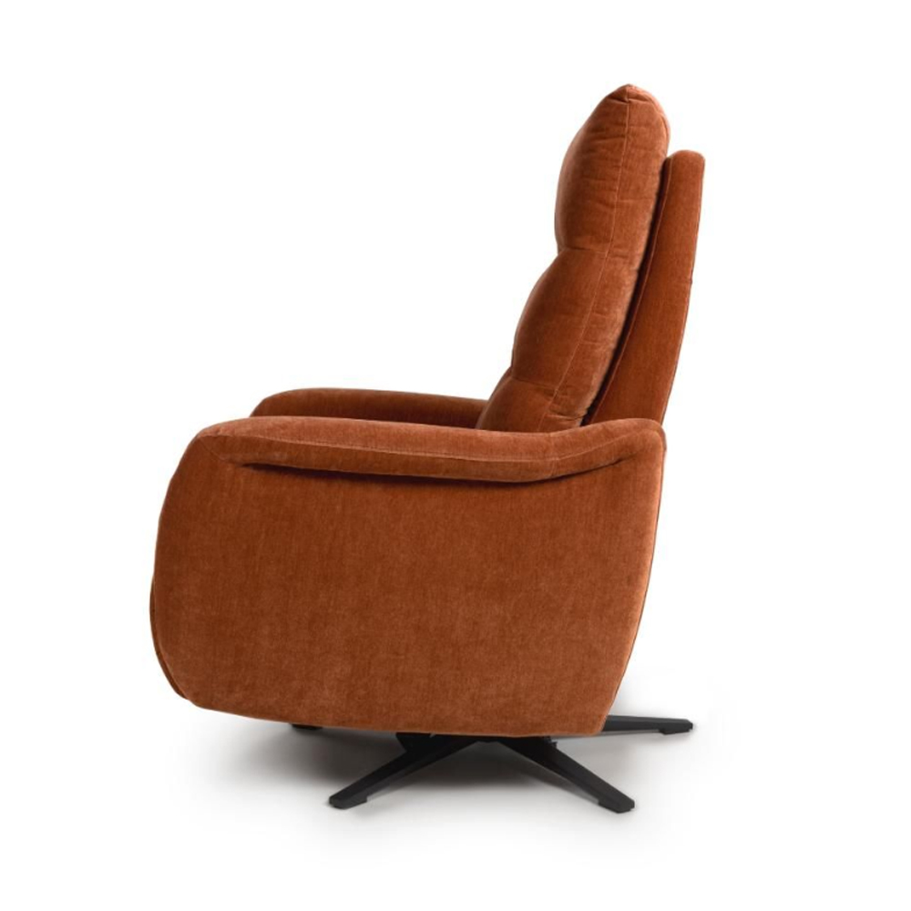 Arcata Fabric Electric Recliner Chair In Cinnamon