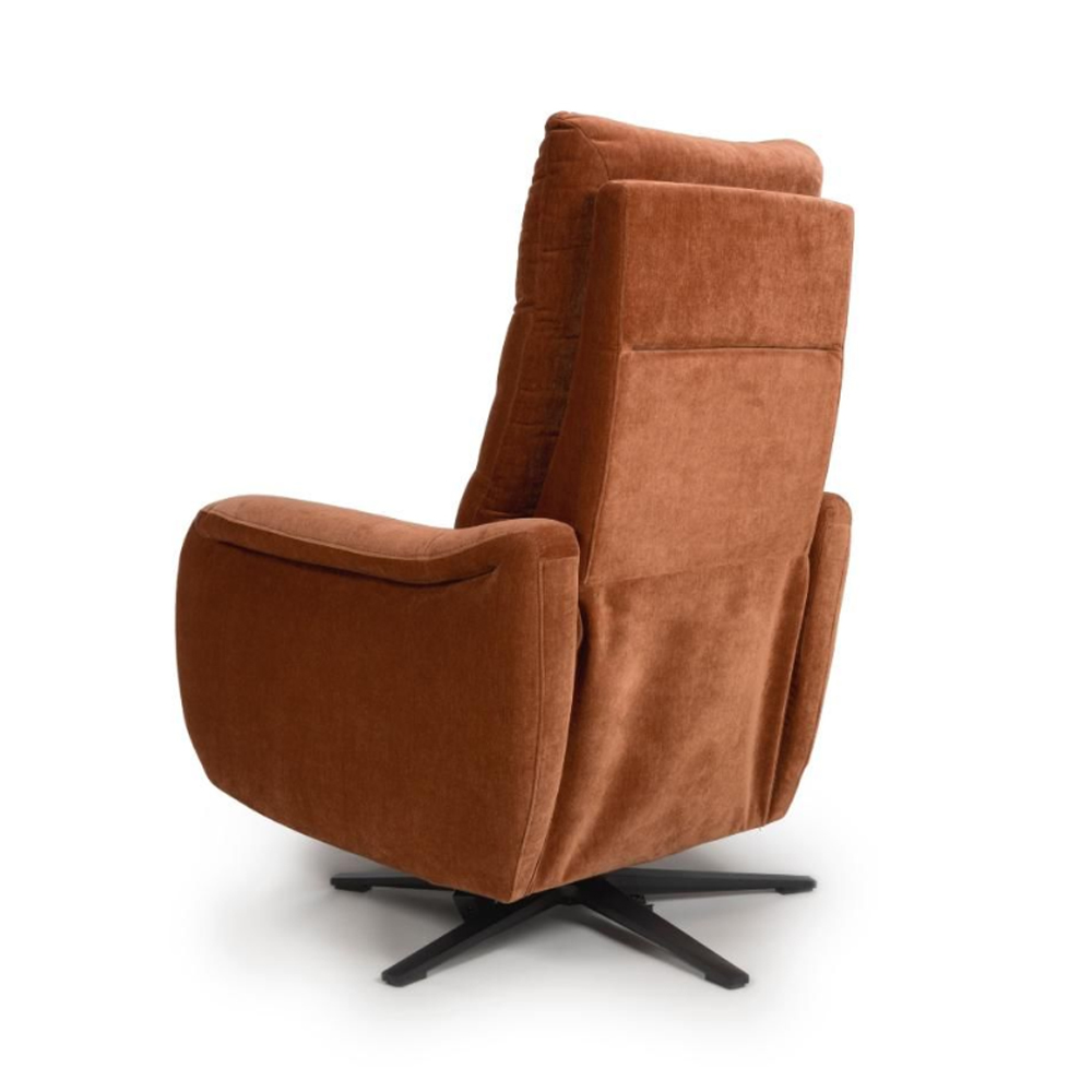 Arcata Fabric Electric Recliner Chair In Cinnamon