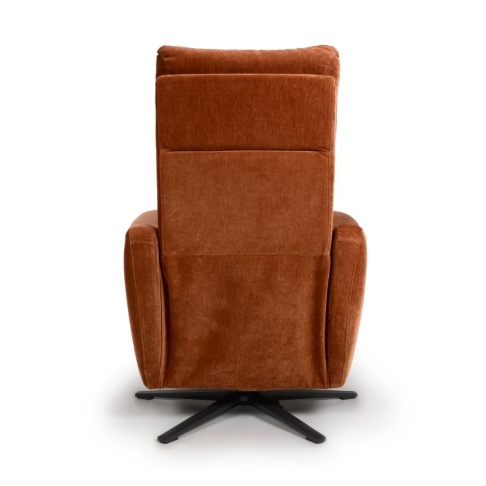 Arcata Fabric Electric Recliner Chair In Cinnamon