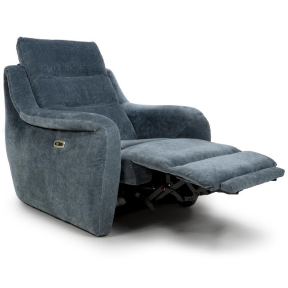 Arcata Fabric Electric Recliner 1 Seater Sofa In Dusk