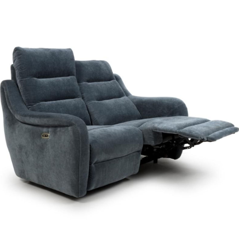 Arcata Fabric Electric Recliner 2 Seater Sofa In Dusk