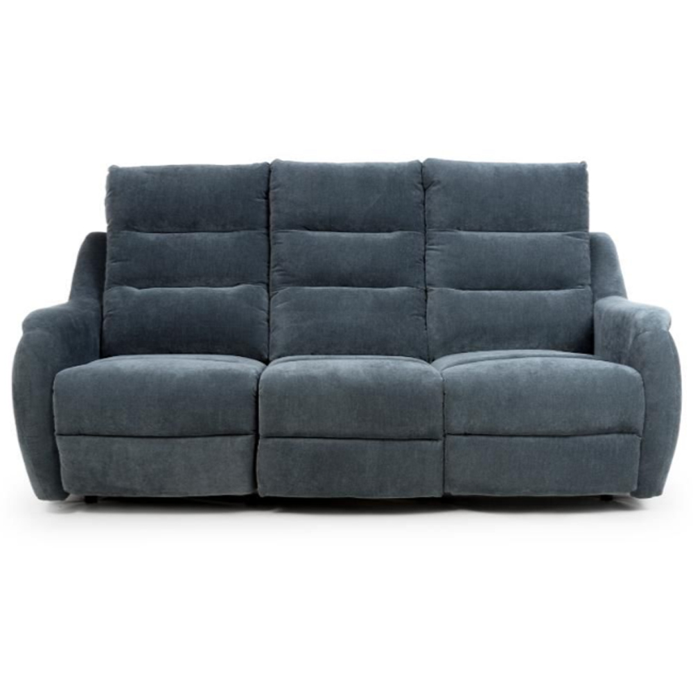 Arcata Fabric Electric Recliner 3 Seater Sofa In Dusk