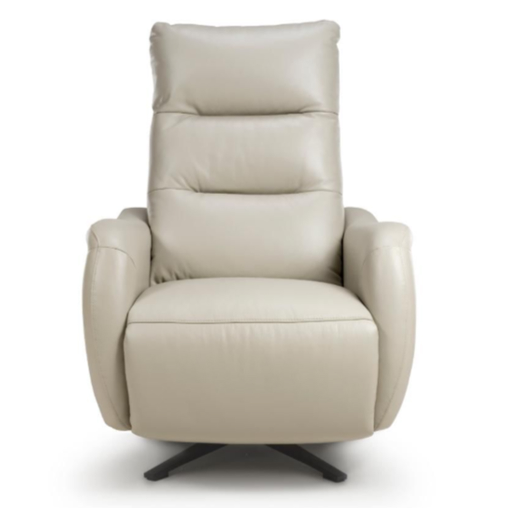 Arcata Faux Leather Electric Recliner Chair In Chalk