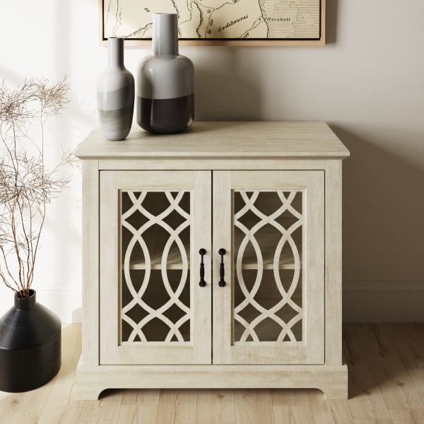 Product photograph of Arcata Wooden Sideboard With 2 Doors In Dusty Grey Oak from Furniture in Fashion