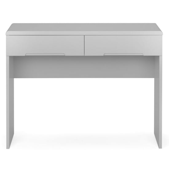 Magaly Wooden Dressing Table In Grey High Gloss With 2 Drawers_3