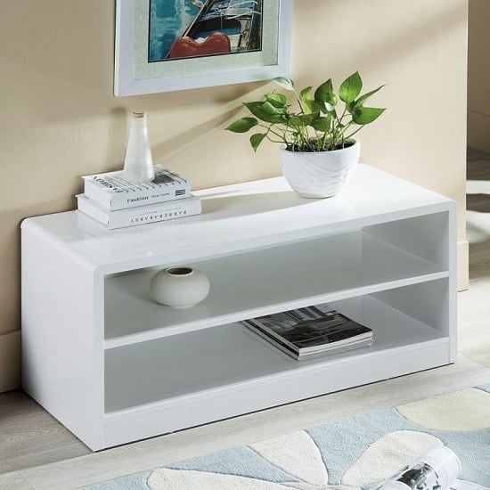 Magaly Contemporary TV Stand In White High Gloss