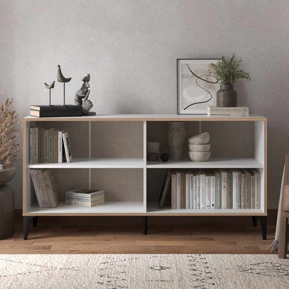 Arden Wooden Sideboard with 4 Doors in White
