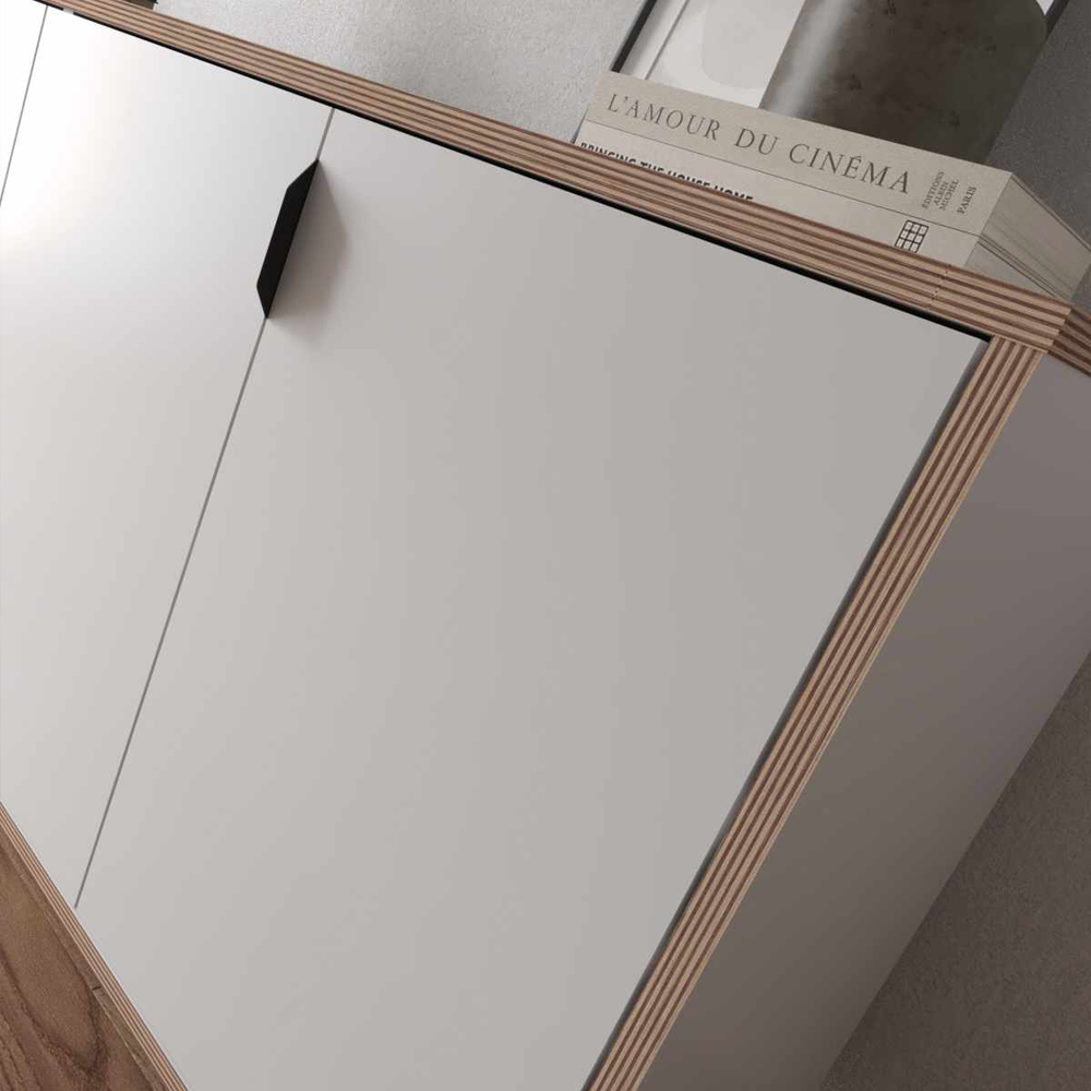 Arden Wooden Sideboard with 4 Doors in White