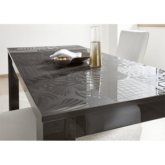 Ardent Extending High Gloss Dining Table In Grey_2