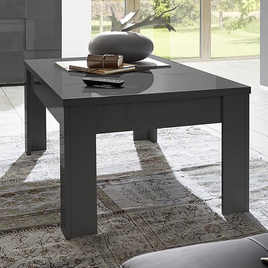 Product photograph of Ardent High Gloss Coffee Table In Grey from Furniture in Fashion