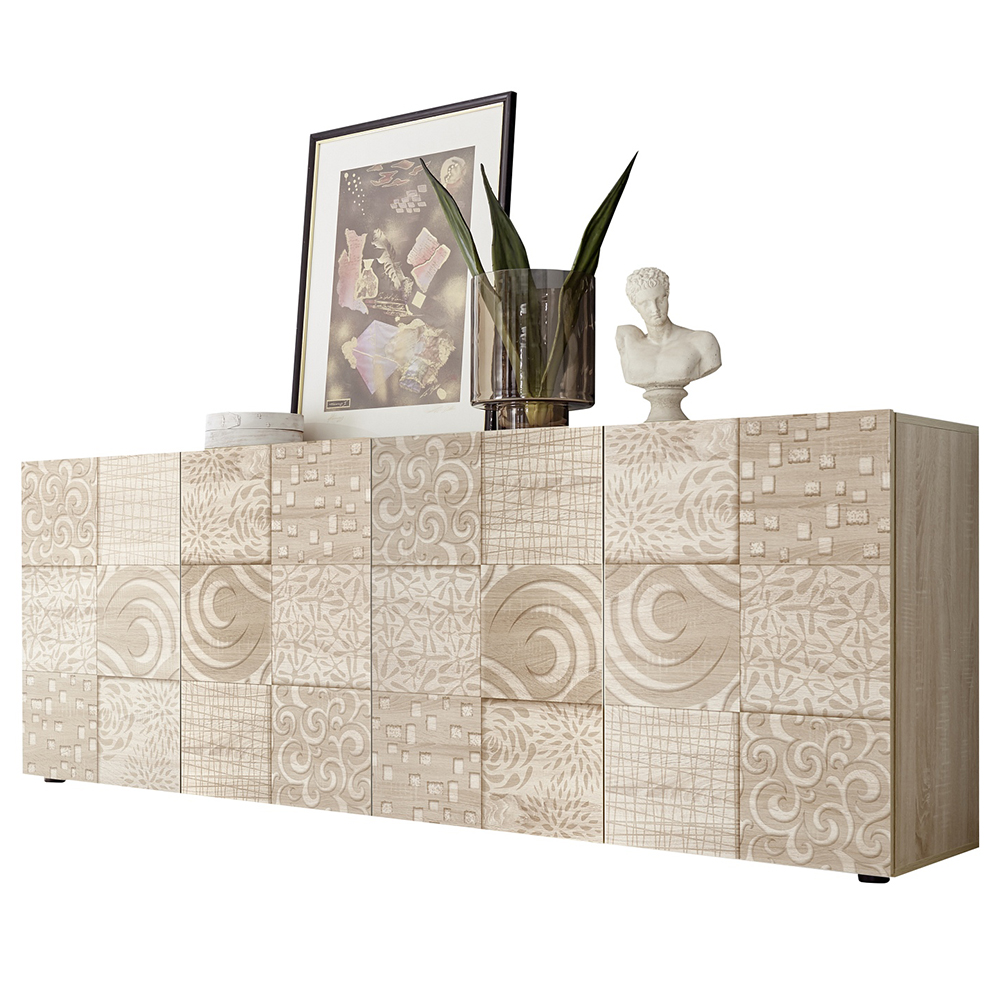 Ardent Wooden Sideboard With 4 Doors In Sonoma Oak