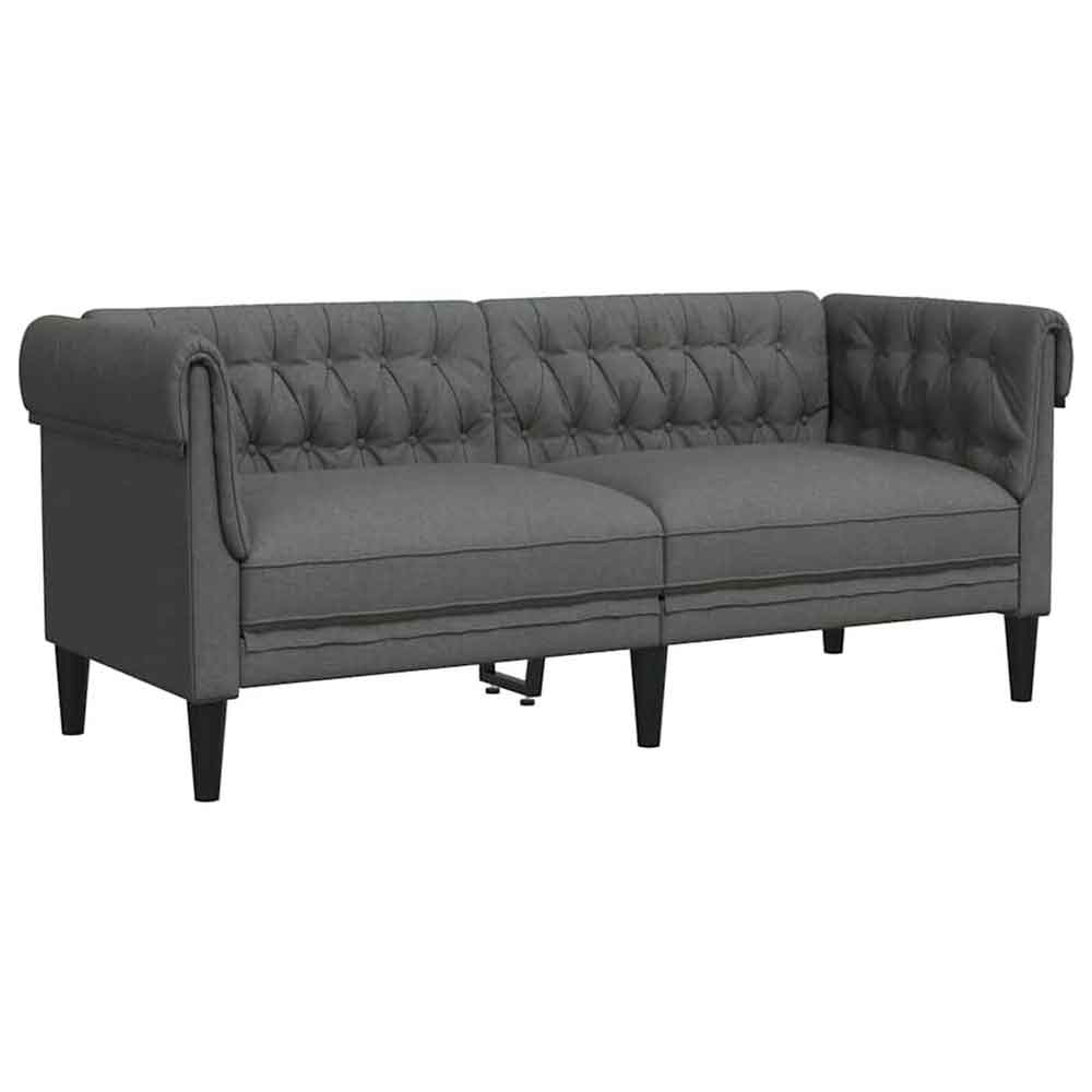 Ardino Fabric 3+2 Sofa Set In Dark Grey