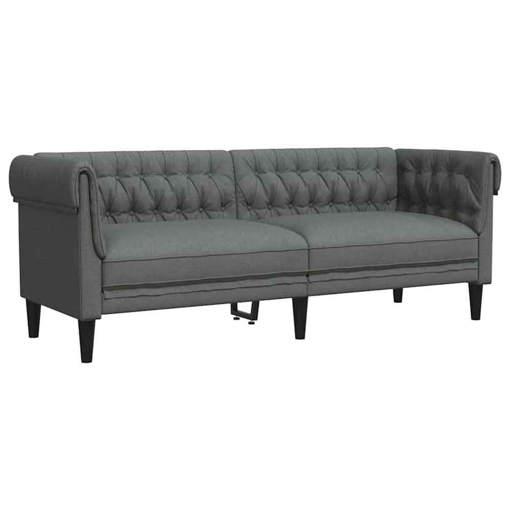 Ardino Fabric 3+2 Sofa Set In Dark Grey