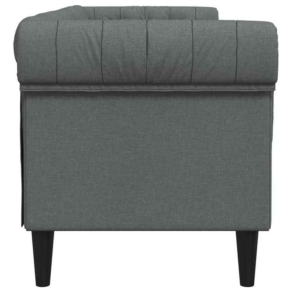 Ardino Fabric 3 Seater Sofa In Dark Grey