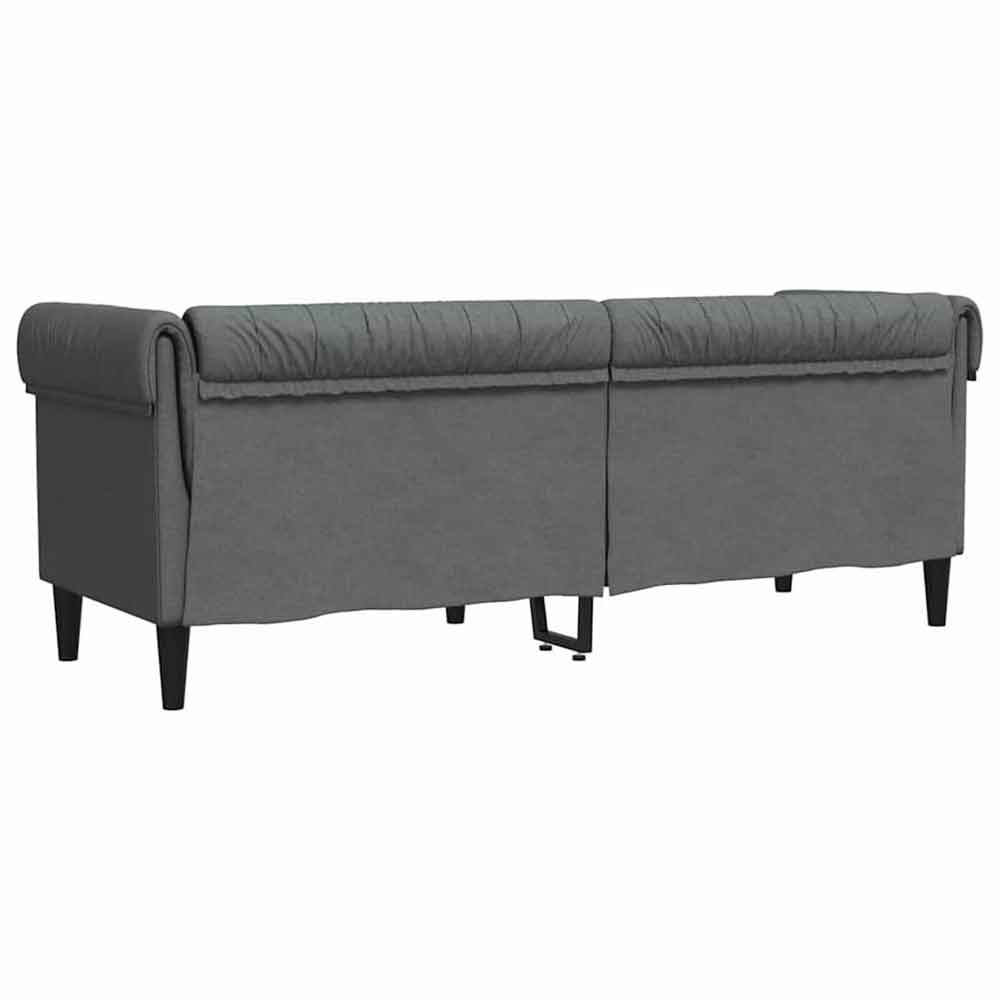 Ardino Fabric 3 Seater Sofa In Dark Grey