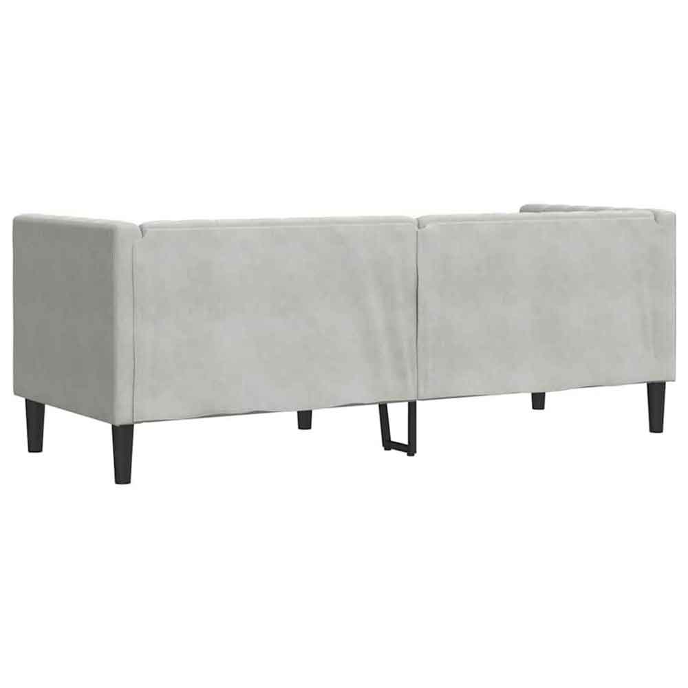 Ardino Velvet 3 Seater Sofa In Light Grey