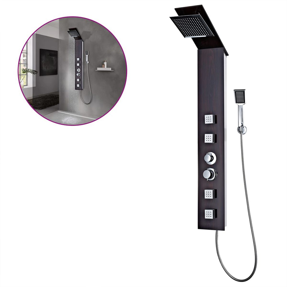 Ardmore 3 Modes Shower Panel System With Shower Kit 1330mm Height - Brown