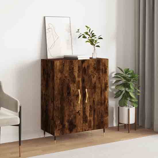 Product photograph of Ardmore Wooden Storage Cabinet With 2 Doors In Smoked Oak from Furniture in Fashion