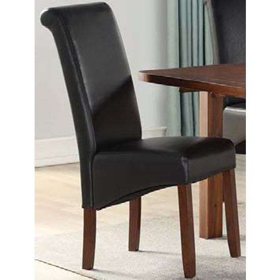 Areli Acacia Extending Dining Set With 4 Black Sika Dining Chair_3