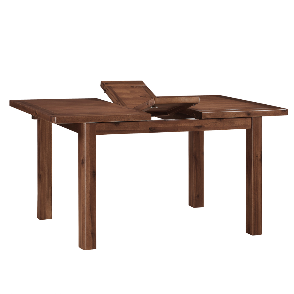 Areli Small Wooden Extending Dining Table In Dark Brown