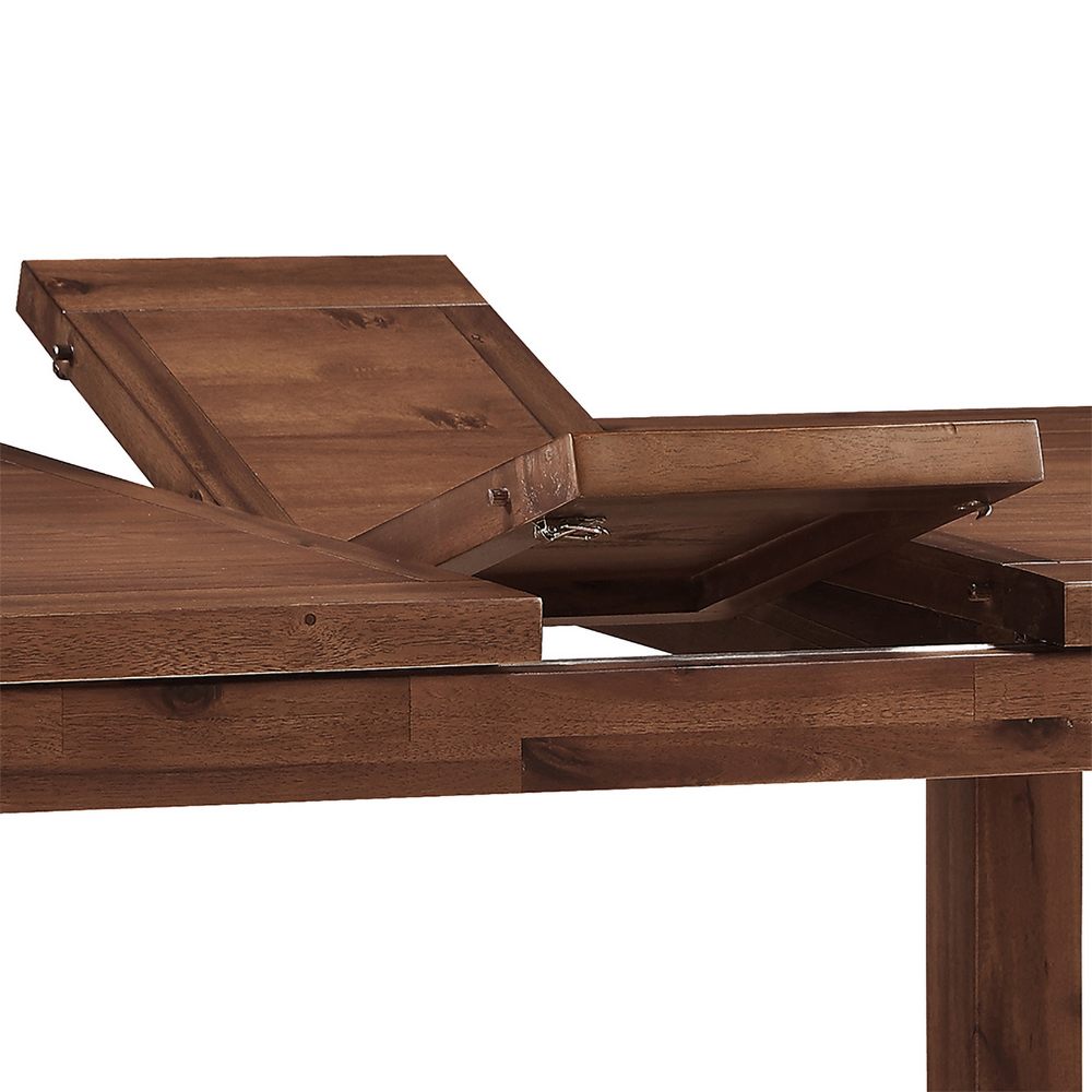 Areli Small Wooden Extending Dining Table In Dark Brown