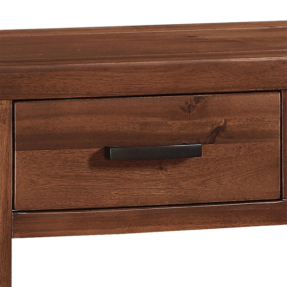 Areli Wooden Console Table With 2 Drawers In Dark Brown