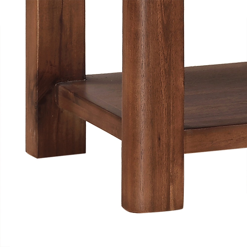 Areli Wooden Console Table With 2 Drawers In Dark Brown