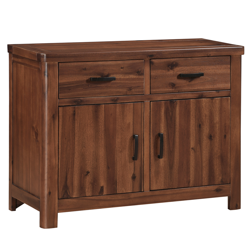 Areli Wooden Sideboard With 2 Doors 2 Drawers In Dark Brown