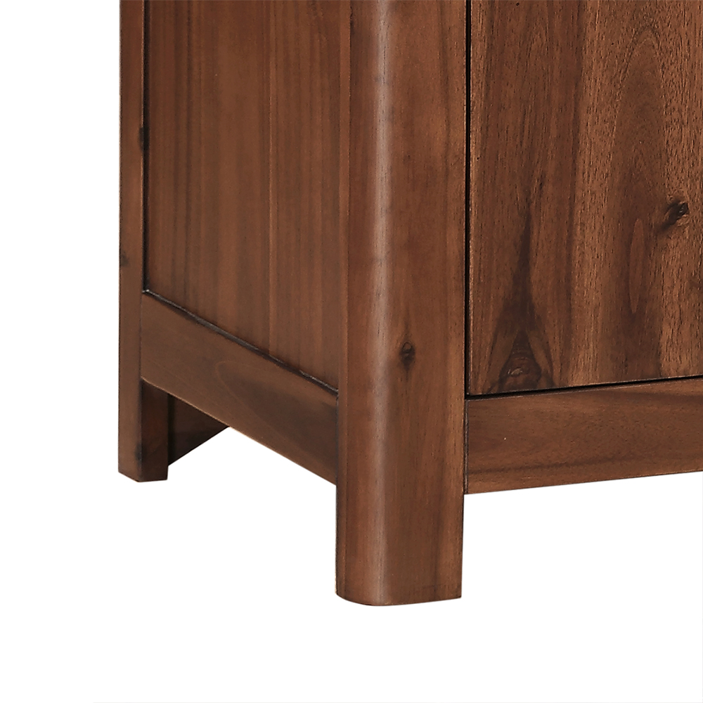 Areli Wooden Sideboard With 2 Doors 2 Drawers In Dark Brown