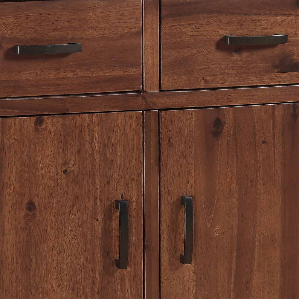 Areli Wooden Sideboard With 3 Doors 3 Drawers In Dark Brown