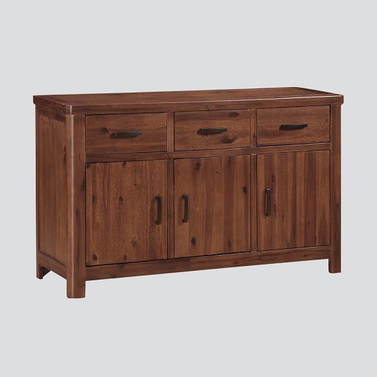 Product photograph of Areli Wooden Sideboard In Dark Acacia With Three Doors from Furniture in Fashion