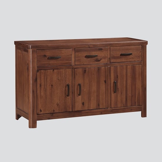 Photo of Areli wooden sideboard in dark acacia with three doors