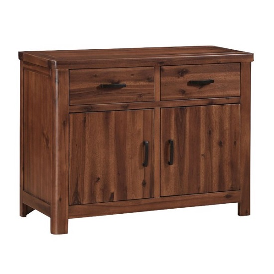 Areli Wooden Sideboard In Dark Acacia With Two Doors
