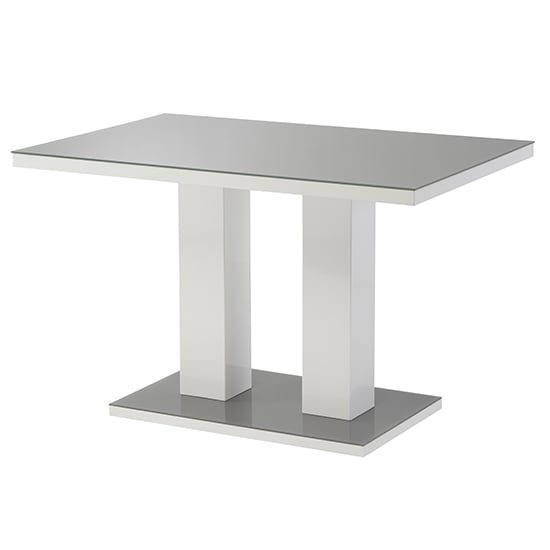 Aarina Grey Gloss Dining Table With 4 Sako Grey Chairs_2