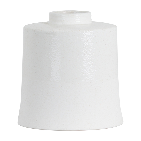 Areola Ceramic Cylindrical Decorative Vase In White_3