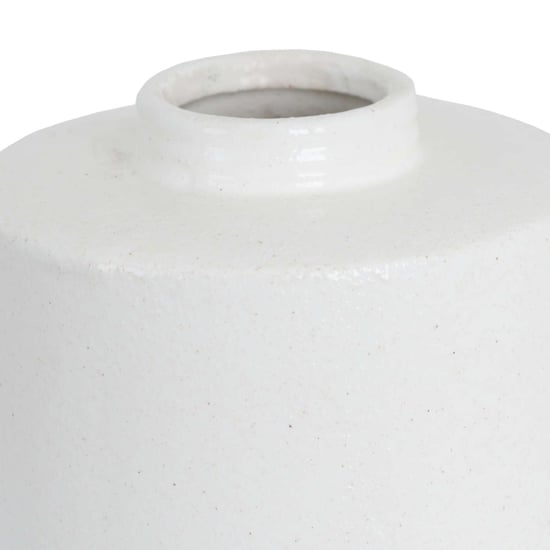 Areola Ceramic Cylindrical Decorative Vase In White_4