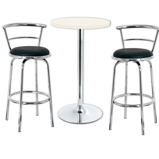 ares wht bar table blk stool - Trendy Bar Stools for Extraordinary Interior