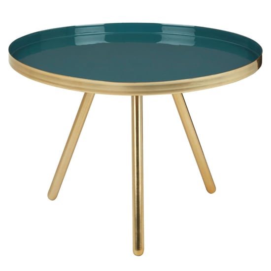 Read more about Argenta small metal side table in diesel green and gold