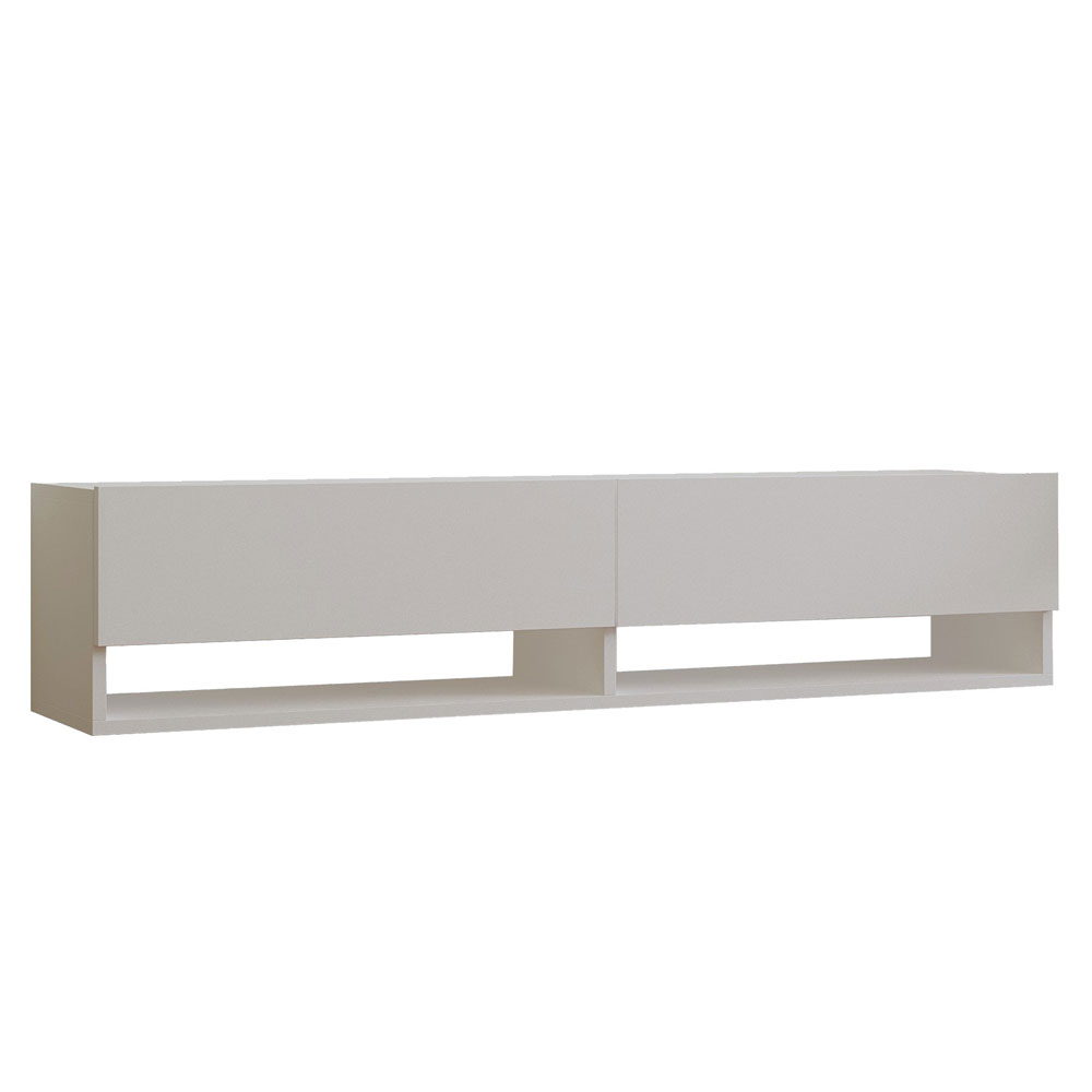 Arges Wooden Wall Mounted TV Stand in White