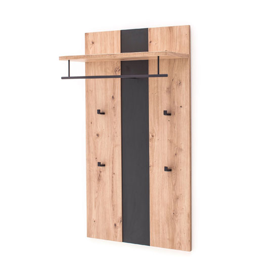Wall Mounted Black Coat Rack In High Gloss Furniture in Fashion