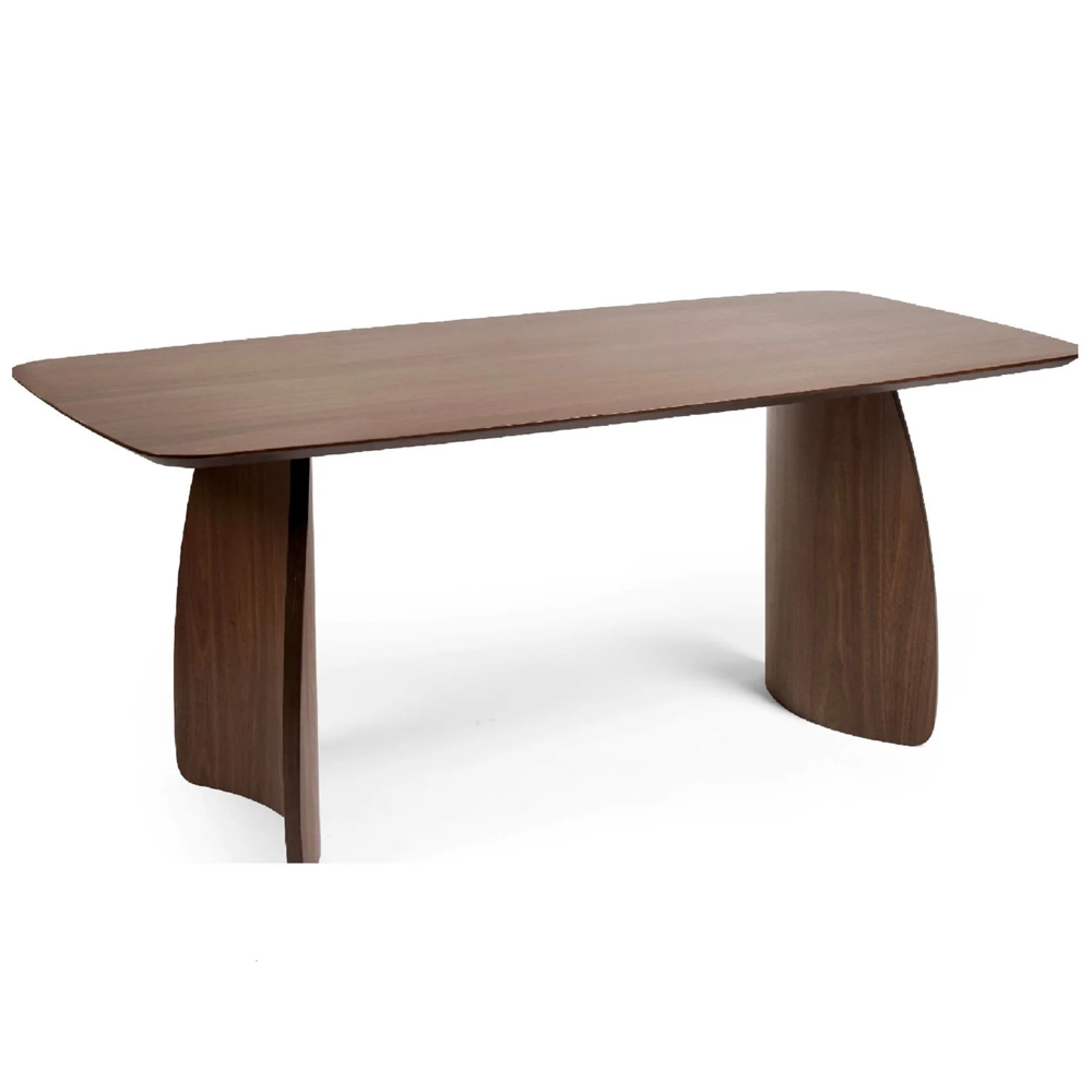 Argyle Walnut Wooden Rectangular Dining Table With 4 Chairs