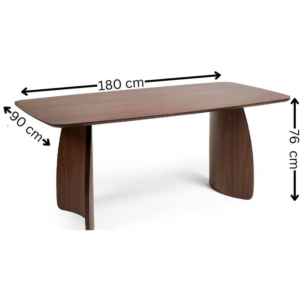 Argyle Walnut Wooden Rectangular Dining Table With 4 Chairs