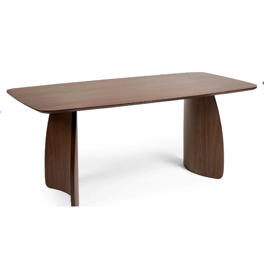 Argyle Wooden Rectangular Dining Table With 6 Chairs - Walnut