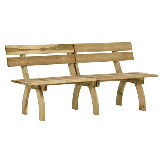 Read more about Aria 220cm wooden garden seating bench in green impregnated