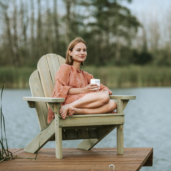 Aria Wooden Seating Chair In Green Natural