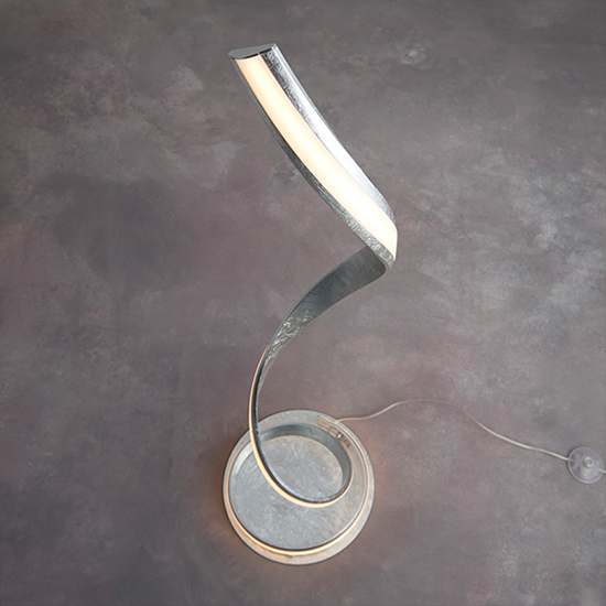 Aria LED Floor Lamp In Silver Leaf